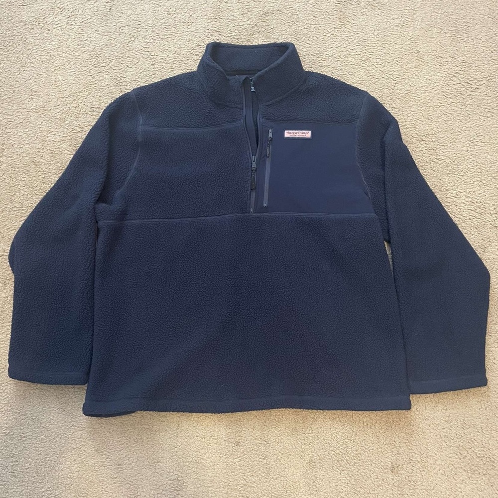 Vineyard Vines Casual Navy Blue Preppy Pullover Quarter Zip